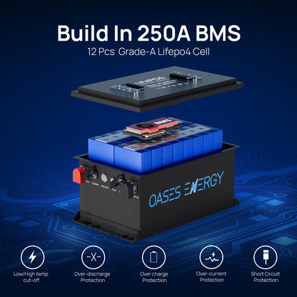 Lithium Golf Cart Battery 36V 105Ah, Built-in Smart 250A BMS, with Touch Monitor & Mobile APP,  LiFePO4 Battery with 20A Charger, Perfect for Golf Carts
