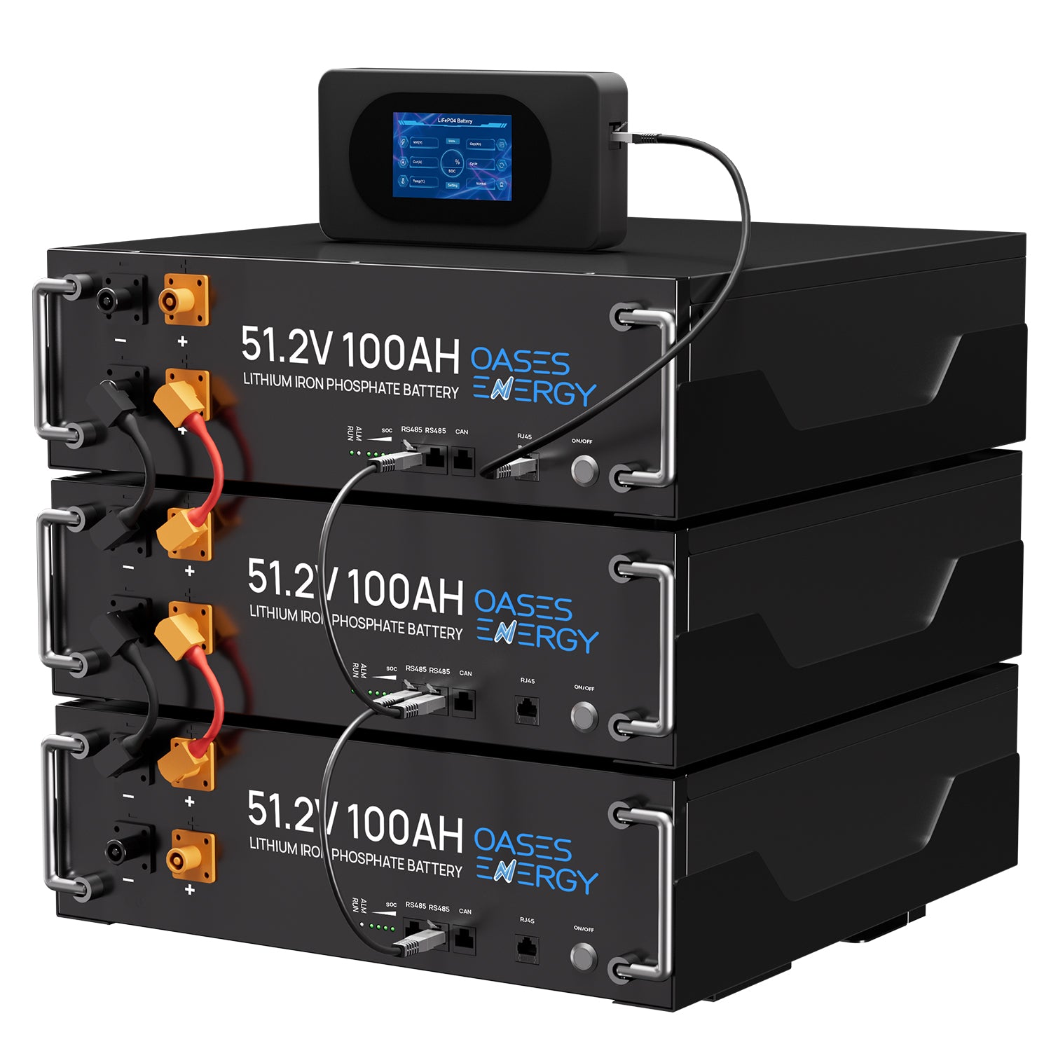 15KW (51.2V 100Ah X 3) Stacked Battery Pack – OASESENERGY