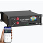 48V 100Ah LiFePO4 Battery , 5.12kWh 48V Litium Solar Battery, Built-in 100A BMS & Bluetooth App, Touchable LCD Screen, Server Rack Battery for Off-Grid Solar, Home Backup, Energy Storage