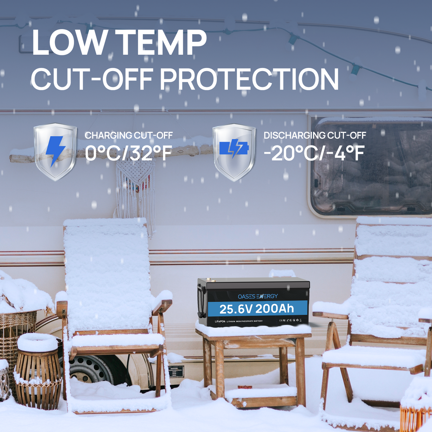 24V 200Ah LiFePO4 Batterie mit 200A BMS für Wohnmobil, Solarpanel Kit, Camping, Boote, Solar Energie-Speicher