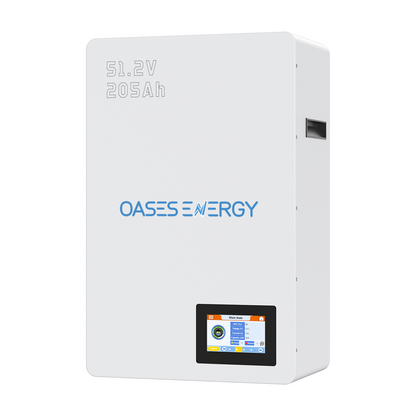 48V 200Ah LiFePO4 Battery (205Ah), 10kWh Deep Cycle Solar Battery, Off-Grid Home System, Lithium, Built-in 200A BMS, Bluetooth App & 5-inch Touchable LCD Screen